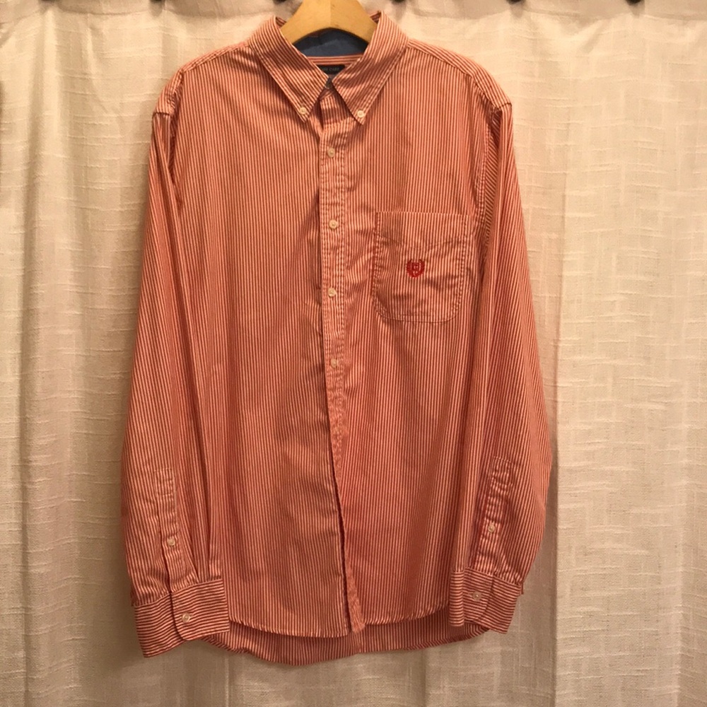 CHAPS MENS BUTTON UP SHIRT (LARGE)
